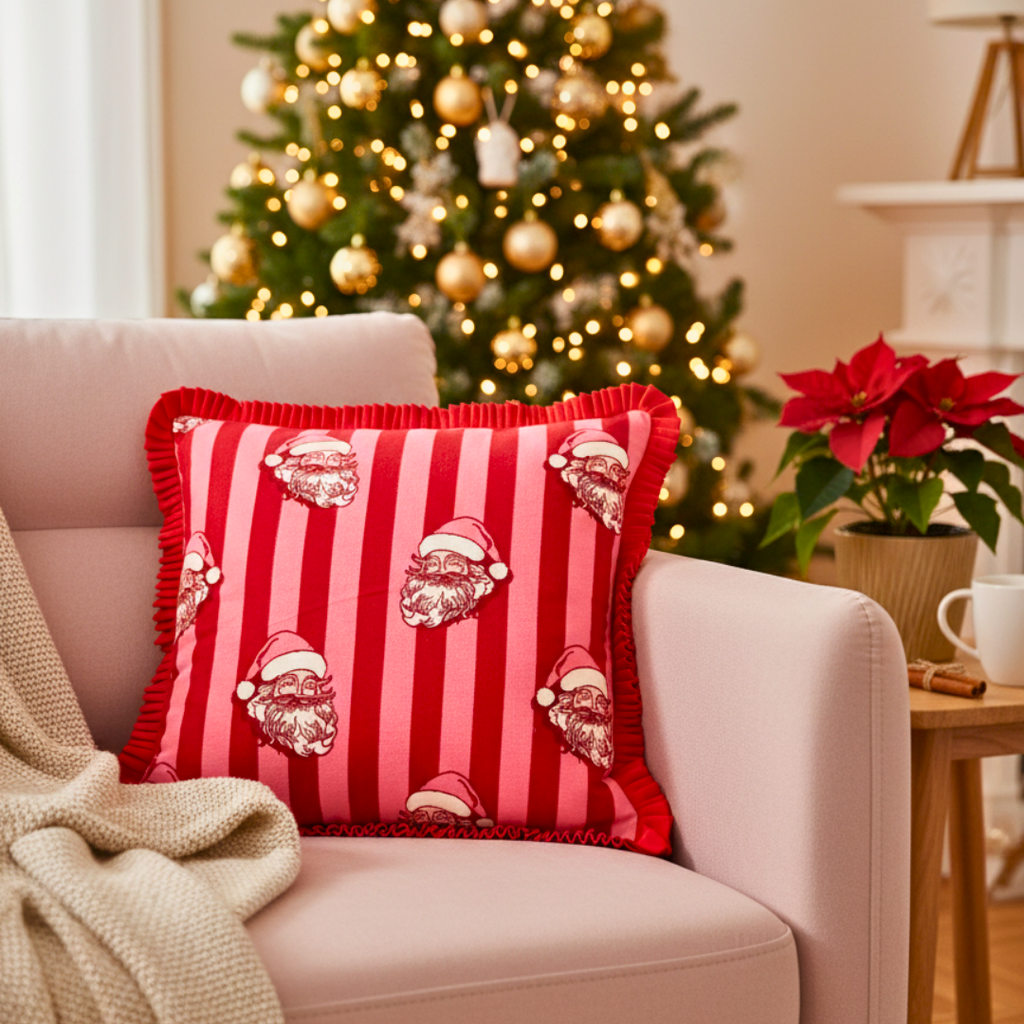 Santa Is On The Way Cushion Cover