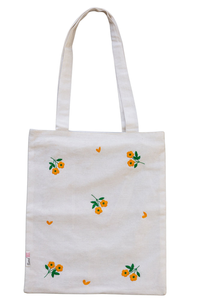 Flower Power Cotton Tote Bag