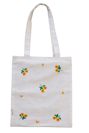 Flower Power Cotton Tote Bag