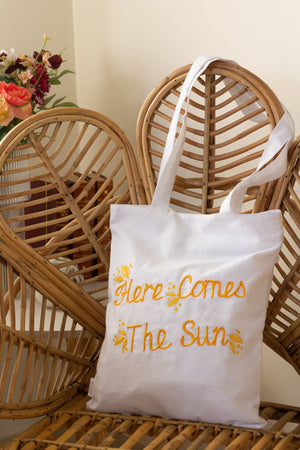 Here Comes The Sun Cotton Tote Bag