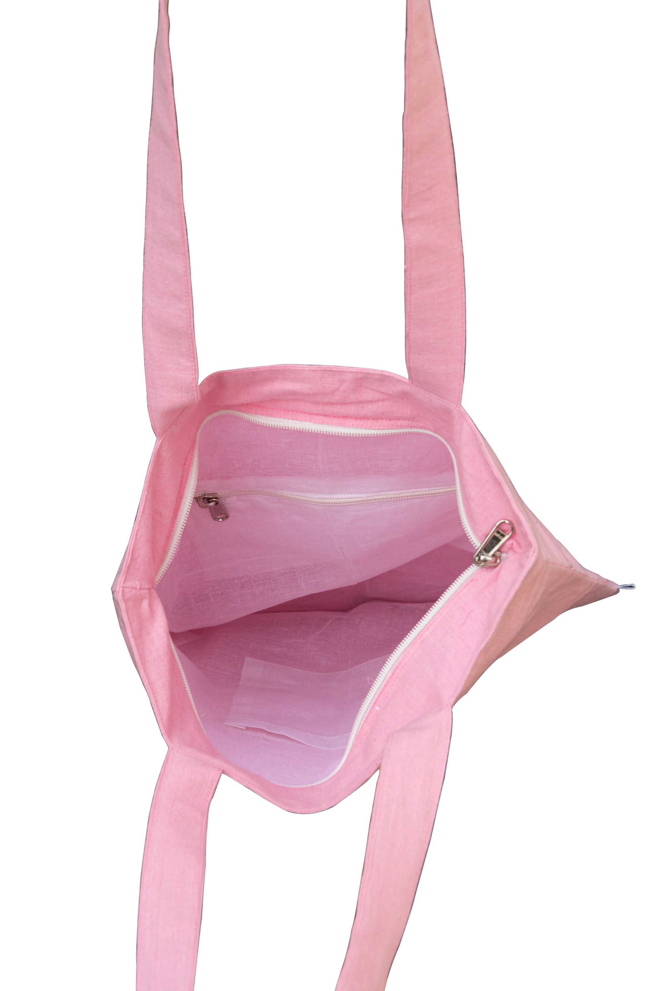 Sunday Pink Cotton Tote Bag