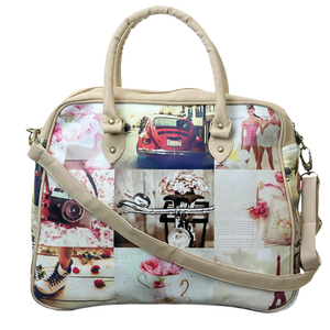 Pink Collage Travel Bag