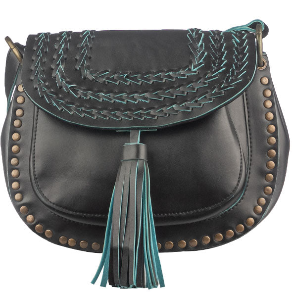 Black & Blue Saddle Bag