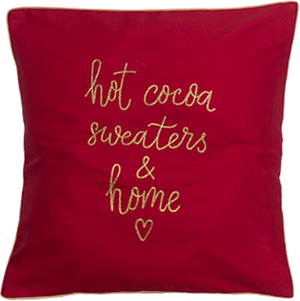 Hot Cocoa (Red) Cushion Cover