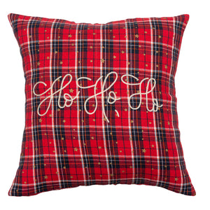 Ho Ho Ho Plaid Cushion Cover
