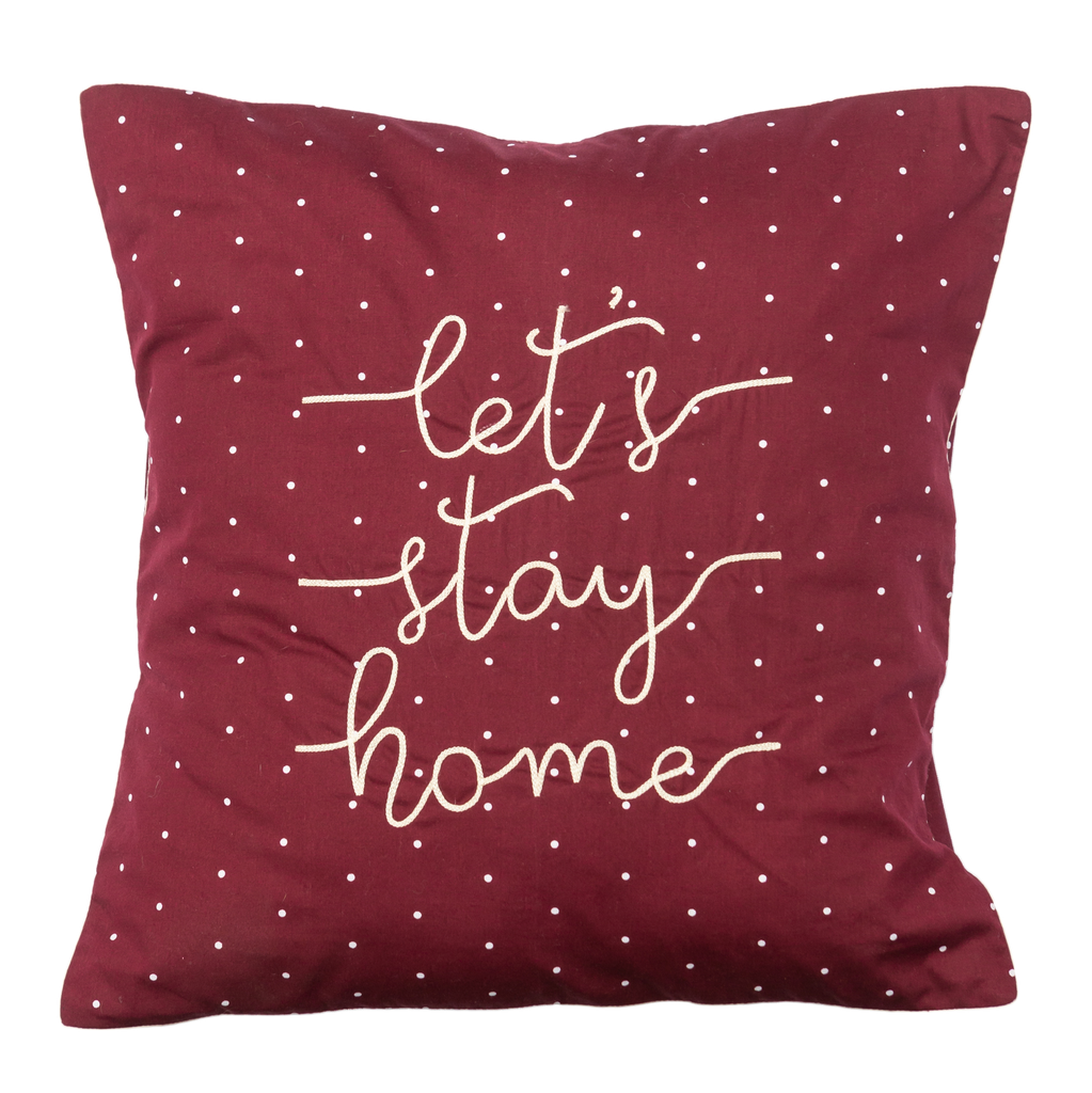 Let's Stay Home (Polka) Cushion Cover