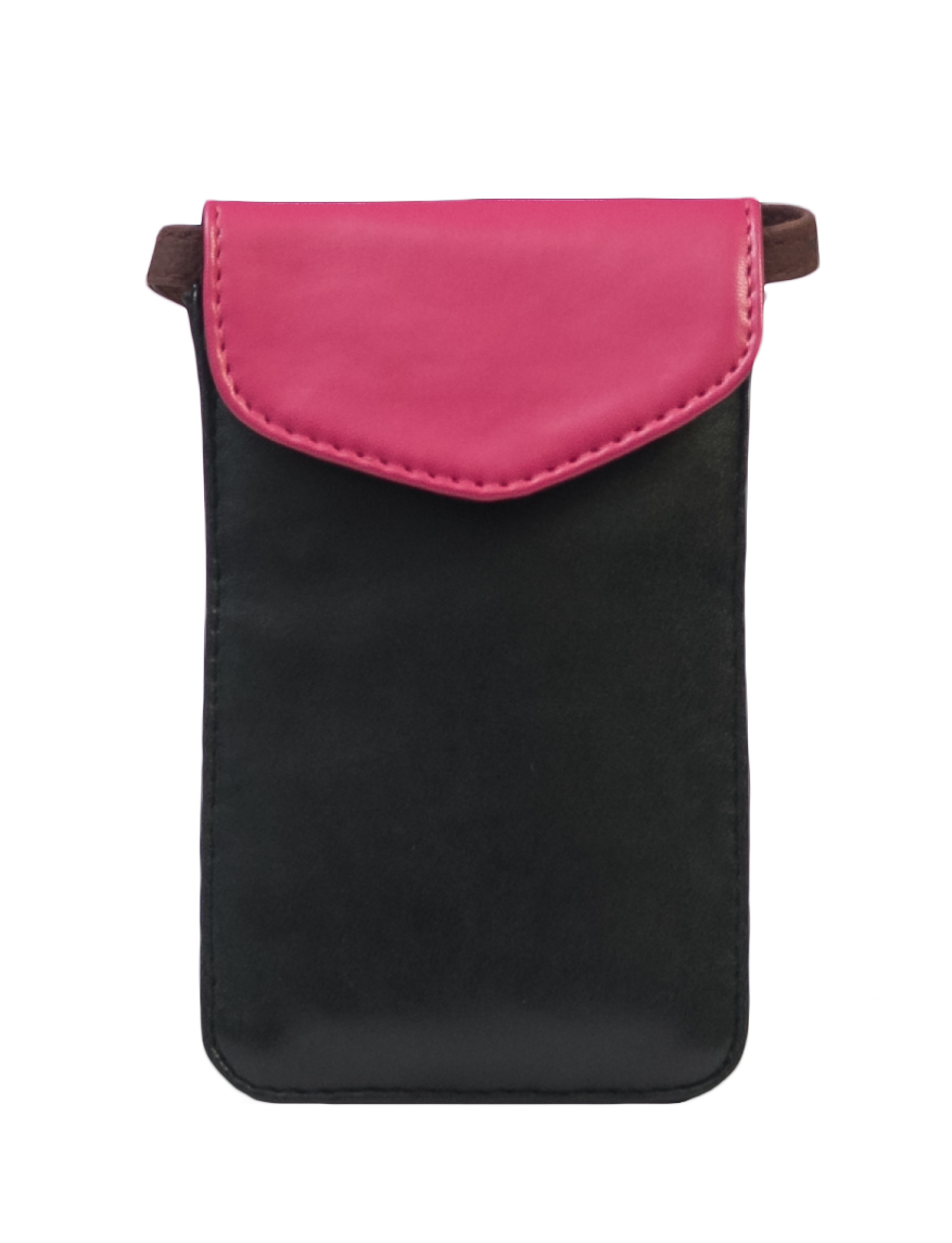 Pink & Black Mobile Sling Bag