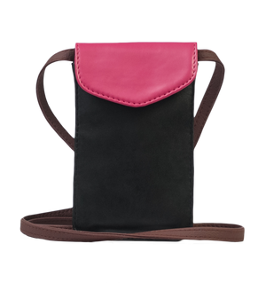 Pink & Black Mobile Sling Bag