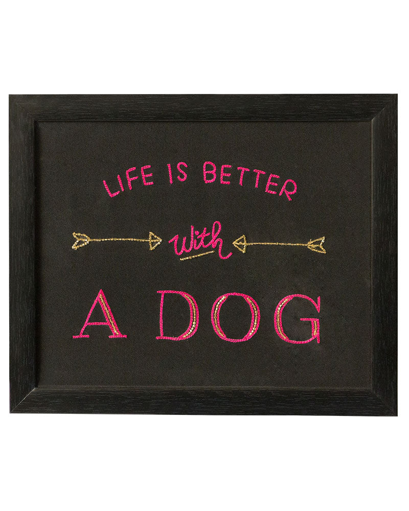 Life Is Better With A Dog Wall Frame (Landscape)