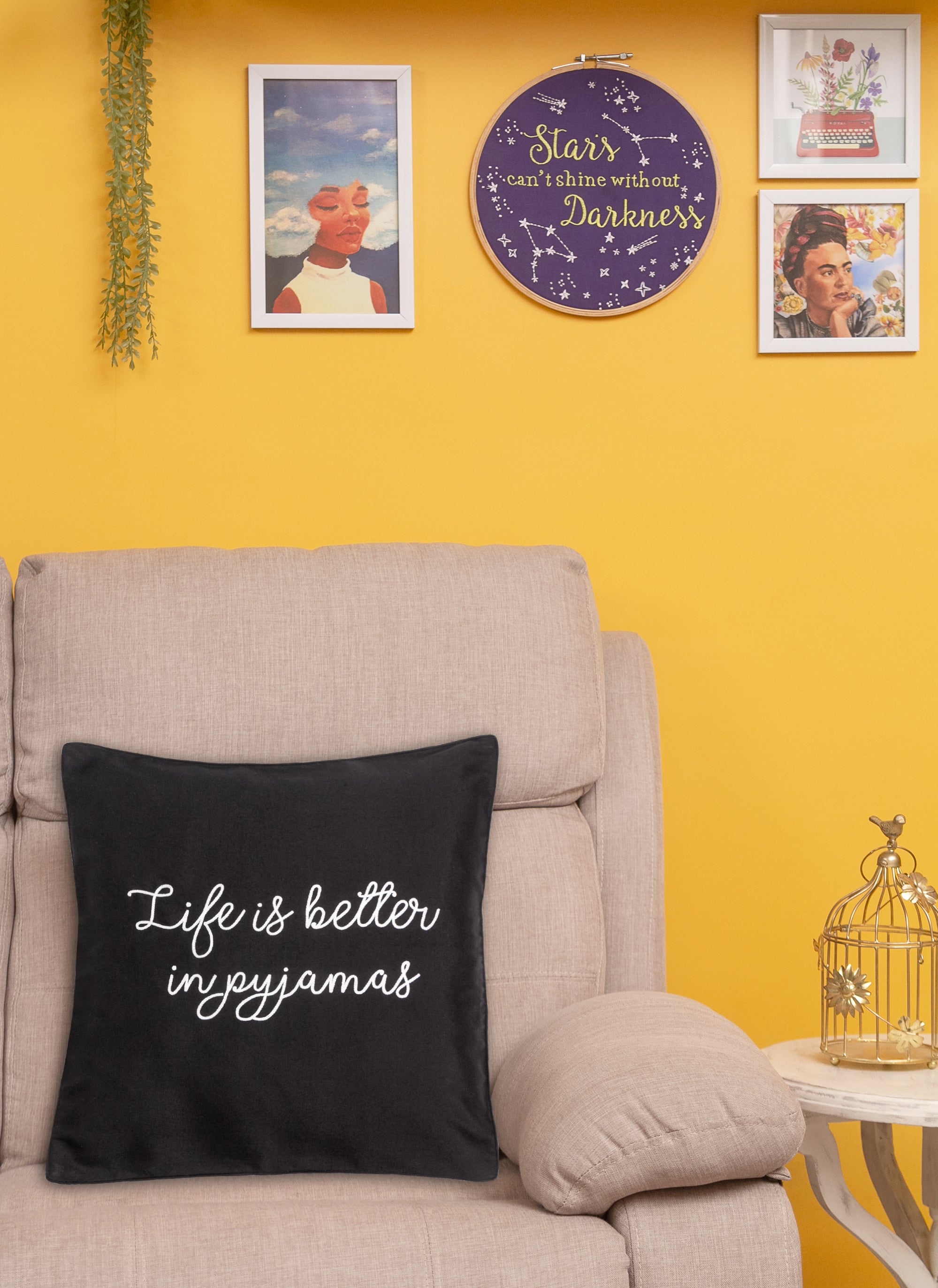 Life Is Better In Pyjamas Cushion Cover