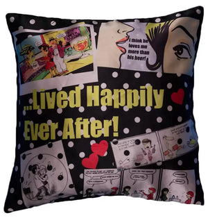 Lived Happily Digital Cushion Cover