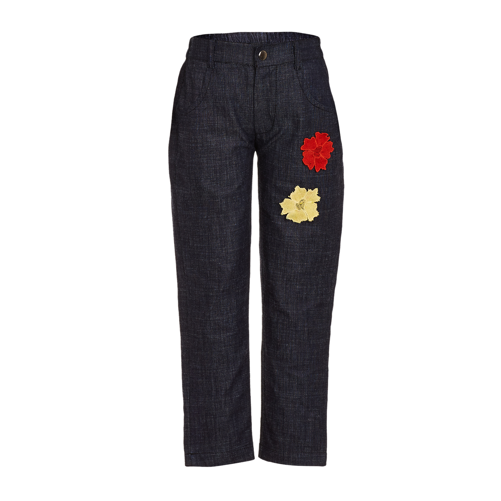 Flower Denim Jeans