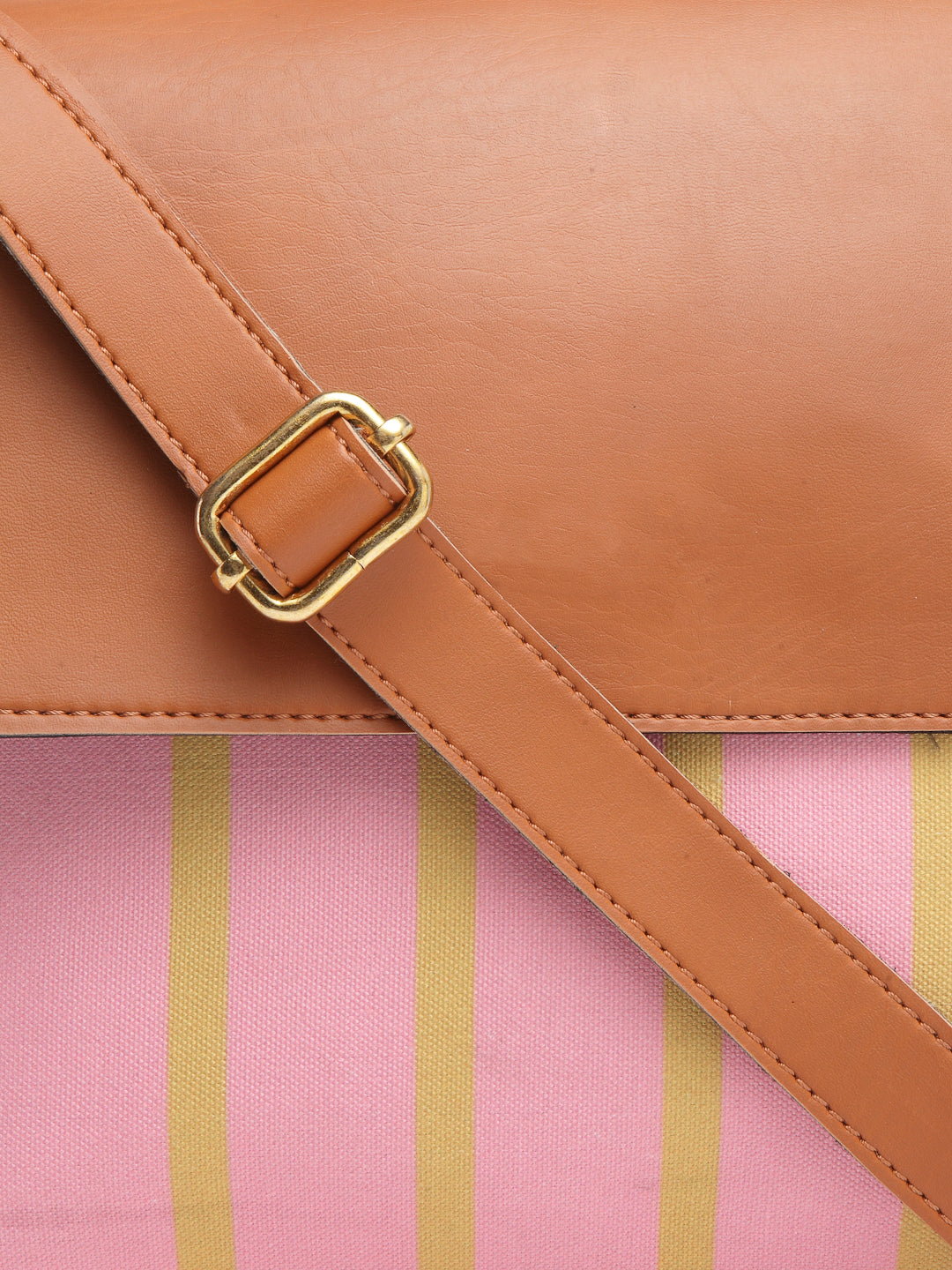 Pink Stripe Sling Bag