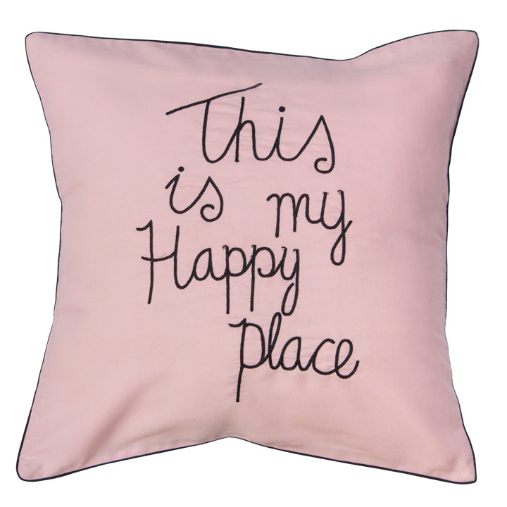This Is My Happy Place (Pink) Cushion Cover