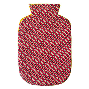Zigzag Linen Hot Water Bag Cover