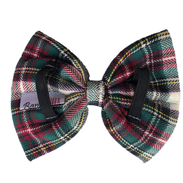 Red and White Plaid Slider Bow