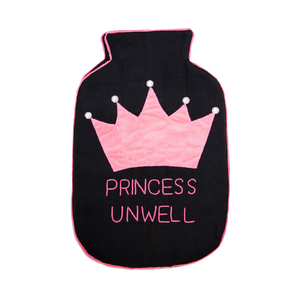 Princess Unwell Black Hot Water Bag Cover