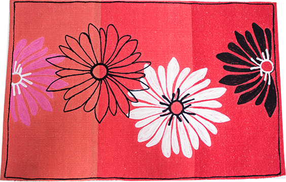 Floral Power Red Rug