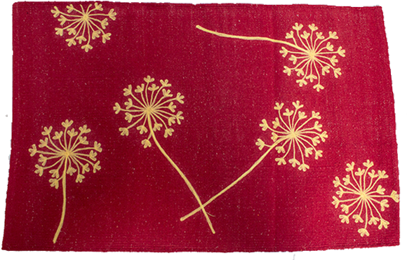 Red Dandelion Rug