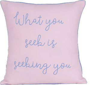 Seeking (Pink) Cushion Cover