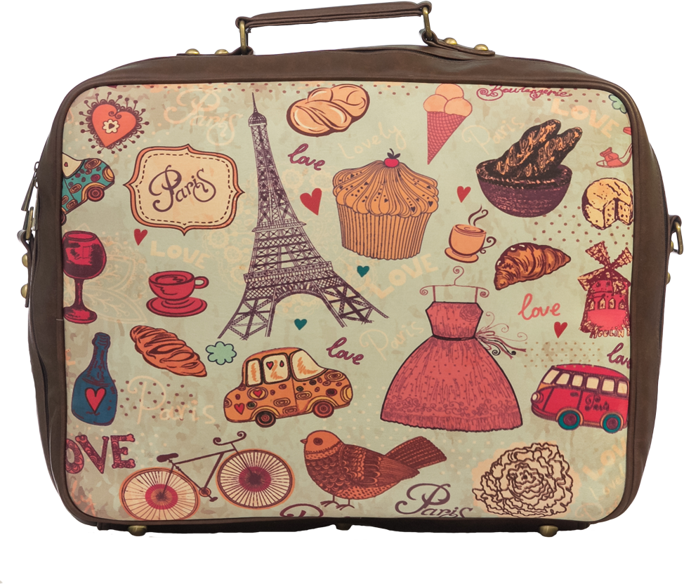 Paris Suitcase Travel Bag