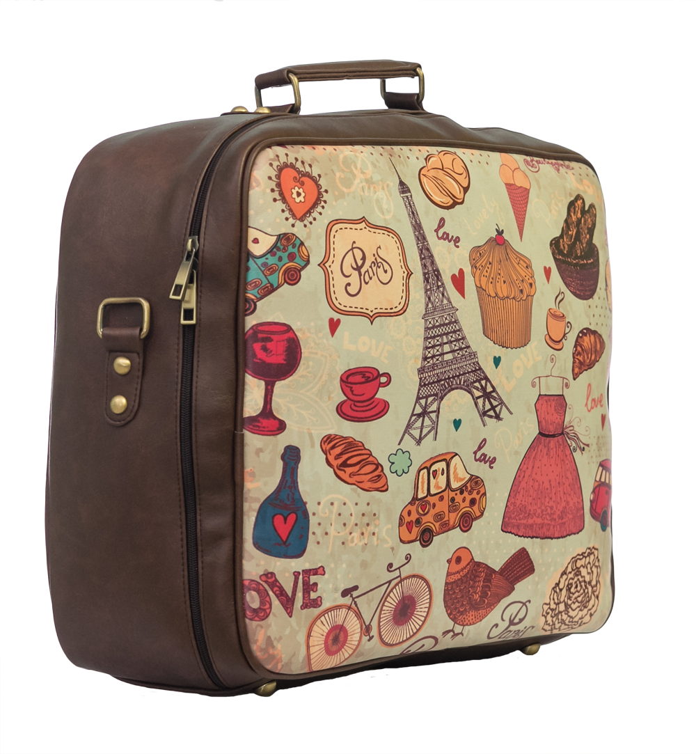 Paris Suitcase Travel Bag