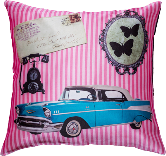 Blue Car Cushion Cover