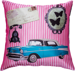 Blue Car Cushion Cover